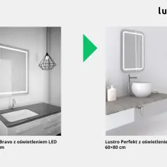 Nowoczesne lustra łazienkowe z podświetleniem LED. Jaka barwa światła do łazienki? Wybierz spośród modeli Bravo i Perfekt.