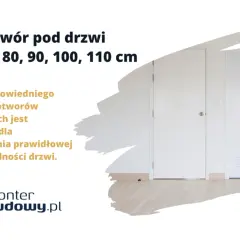 Wybór odpowiedniego otworu drzwiowego 60-110 cm to klucz do funkcjonalności. Dwoje białych drzwi w jasnym wnętrzu.
