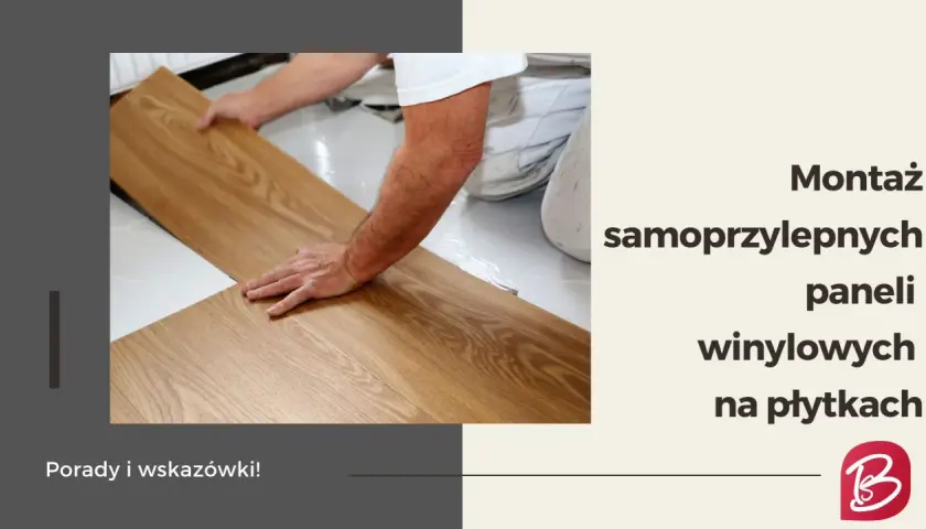 Montaż paneli winylowych na stare płytki. Ręce układają drewnopodobne panele winylowe na podłodze.