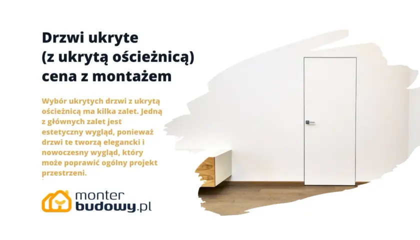 Drzwi ukryte z ukrytą ościeżnicą – poznaj montaż i cenę. Eleganckie, nowoczesne, idealne do Twojej przestrzeni.