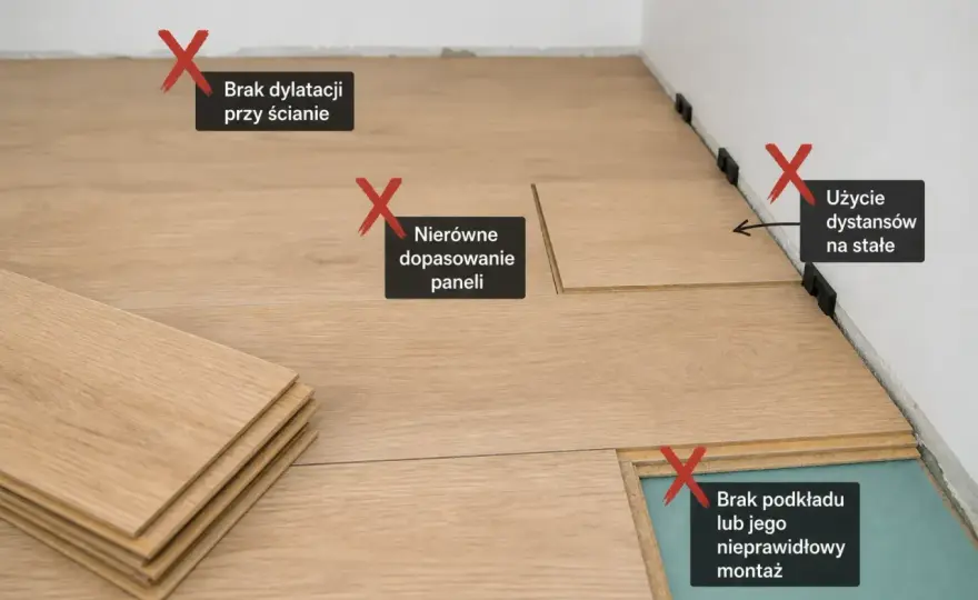 Źle położone panele - objawy, skutki i naprawa