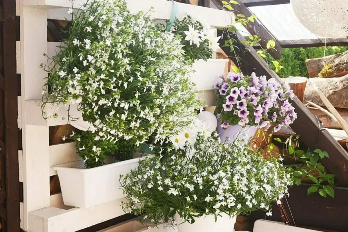 Jakie kwiaty do kwietnika z palet - najlepsze rośliny na balkon