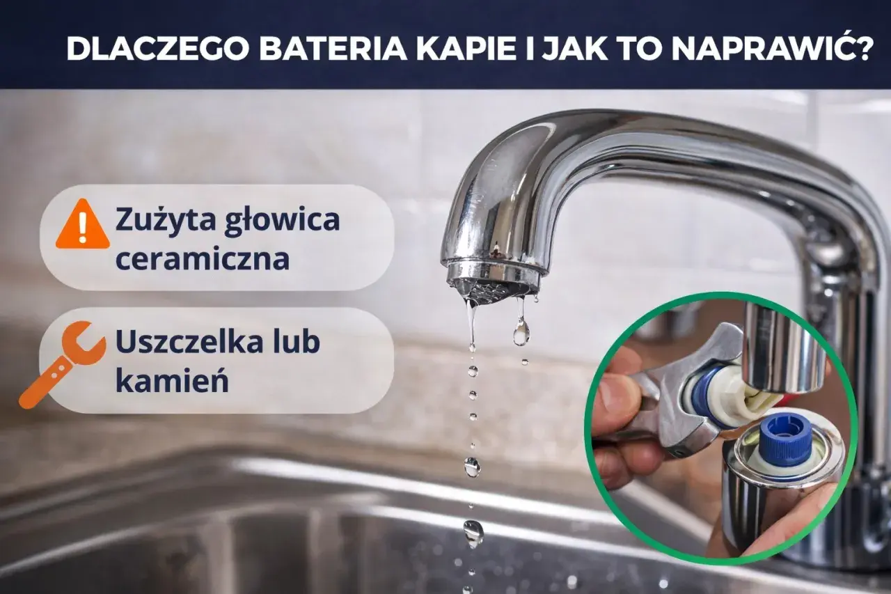 Kapiąca bateria? Może to zużyta głowica ceramiczna lub uszczelka. Naprawa jest prosta!