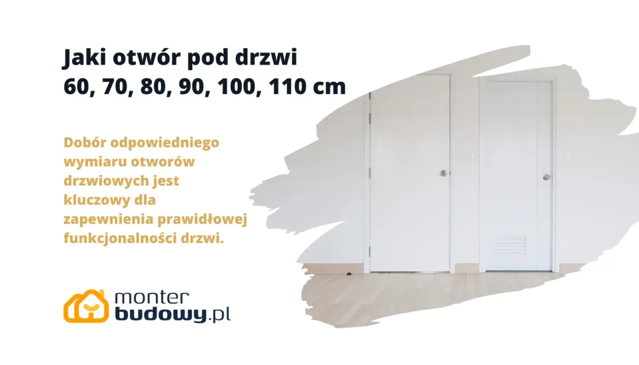 Wybór odpowiedniego otworu drzwiowego 60-110 cm to klucz do funkcjonalności. Dwoje białych drzwi w jasnym wnętrzu.